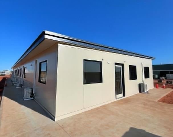 Fitted-out modular building on the Coburn site