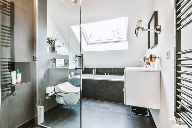 Finished modular bathroom