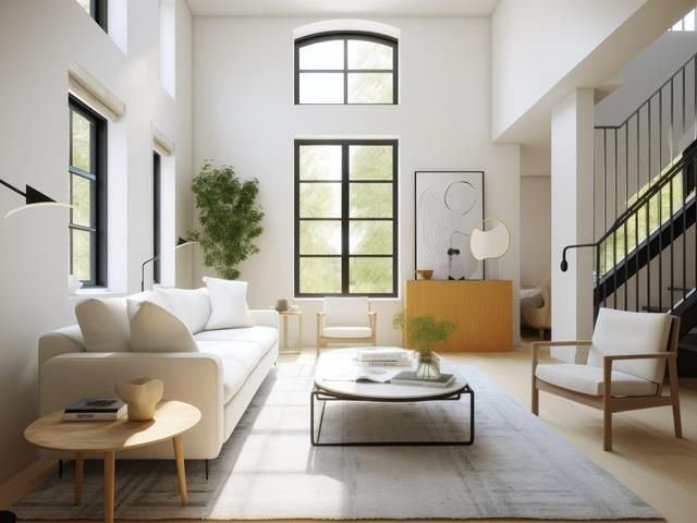 Bright interior of an enVision modular home